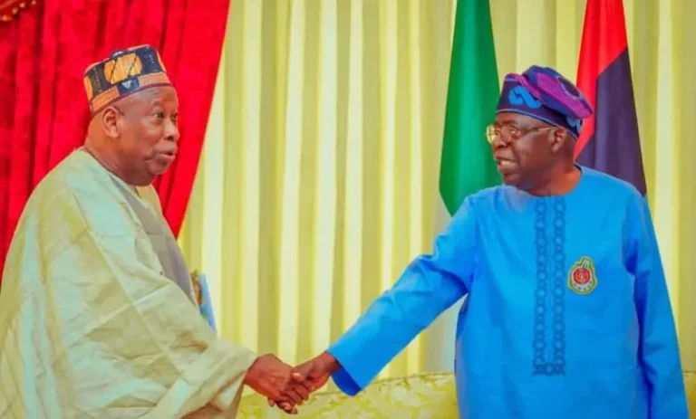 Read more about the article Help Us Pay APC’s ₦‎8.9 Billion Election Debts – Ganduje Tells President Bola Ahmed Tinubu