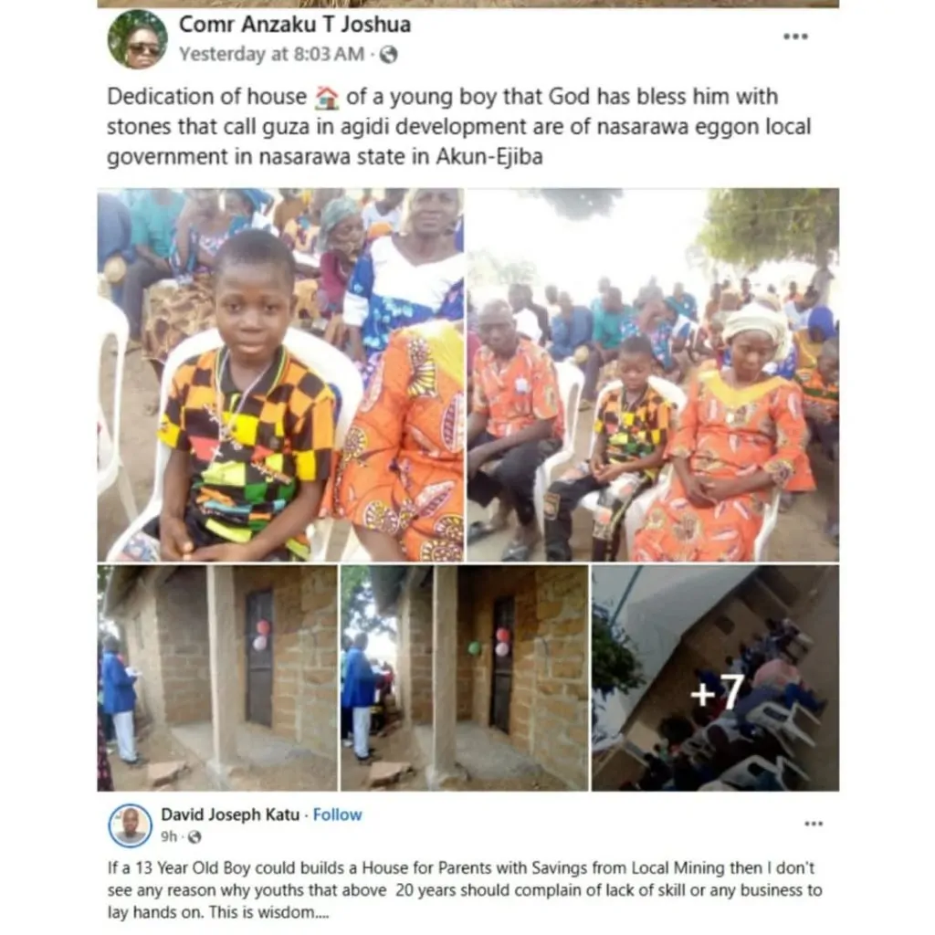 You are currently viewing 13-Year-Old Boy Builds House For Parents In Nasarawa State (Photos)