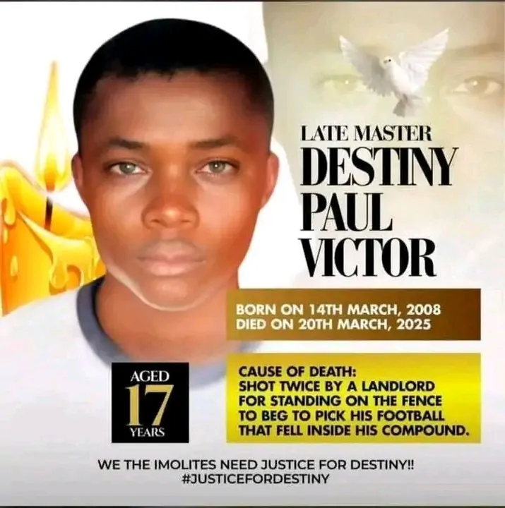 You are currently viewing Photos Of The 17-Year-Old Boy Shot Dead By Imo Landlord While Retrieving Ball