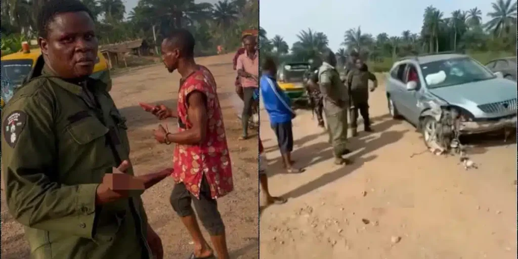 Read more about the article Nigeria Police Pay N1M Compensation On The Spot After Crashing Civilian’s Car
