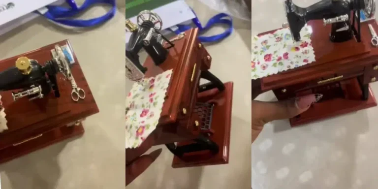 Read more about the article Tailor Vents As She Receives Miniature Sewing Machine From Online Store