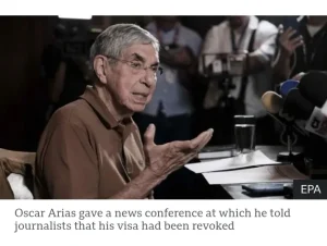 Read more about the article US Cancels Visa Of Nobel Peace Prize Winner, Oscar Arias