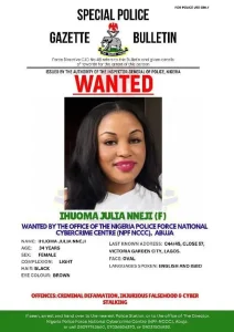 Read more about the article Nigeria Police Declare Ihuoma Nneji, Daughter Of ABC Transport Owner Wanted (Photo)