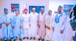Read more about the article PHOTOS: APC Govs Visit Ex-President Buhari In Kaduna