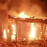 TENSION As Fire Engulfs Hotel In Delta State