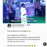 Nigerian Doctor Mocks False Champions League Prediction By Nigerian Prophet On X
