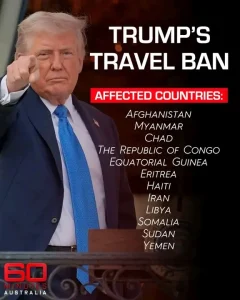 Read more about the article President Trump Bans Citizens Of 12 Countries From Visiting USA (See List)