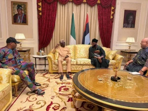 Read more about the article Tinubu Hosts Gov Adeleke, Deji Adeleke, Davido In Lagos