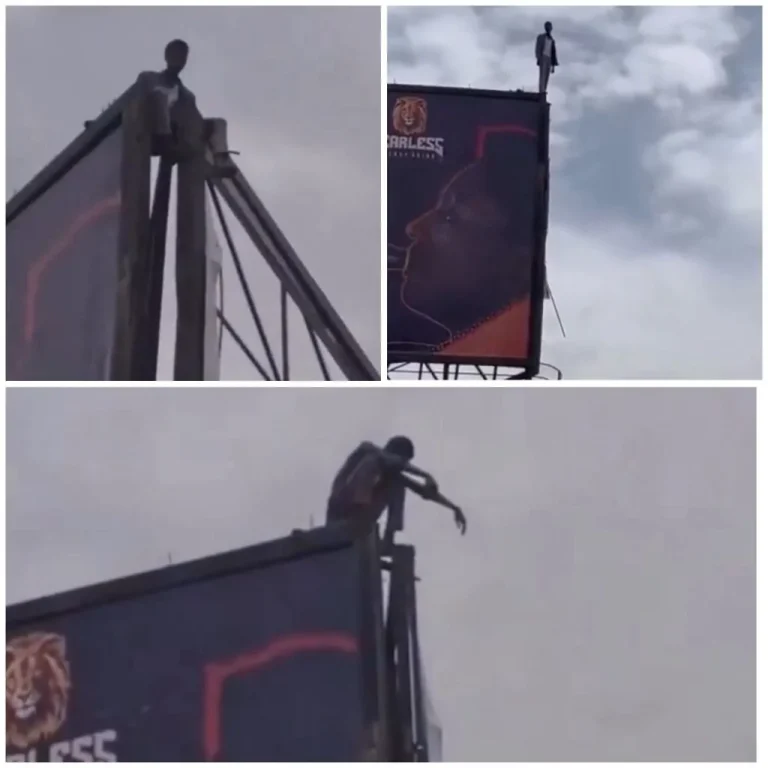 Read more about the article Man Climbs Billboard In Kano In Suspected Suicide Attempt