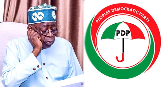 You are currently viewing PDP Tags Tinubu “Bad Market,” Vows To End His Reign In 2027