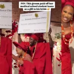 Read more about the article Groom Pays Off Bride’s Medical School Loan As Wedding Gift