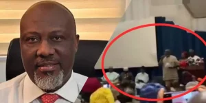 Read more about the article “‘APC Comot For Road, ADC Don Come’ — Dino Melaye’s Chant Against Tinubu’s Party