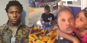 Read more about the article Asake’s Baby Mama Khadijat Spotted Selling Roasted Corn
