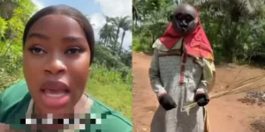 Read more about the article Lady Cries Out As Masquerade Confronts Her, Begs For Her Number