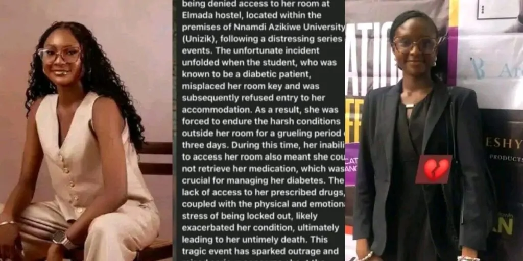 Read more about the article UNIZIK Law Student Reportedly Passes Away After Struggling To Access Medication