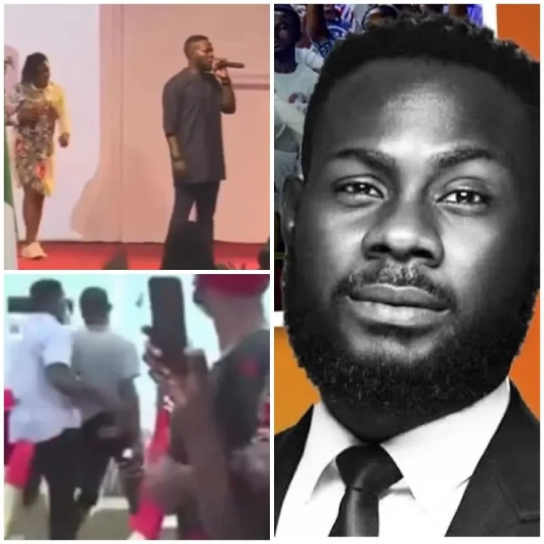 Read more about the article Moment Nigerian Gospel Artiste, Pita, Interrupts His Ministration After Spotting A Man Trying To Steal His Phone In Church