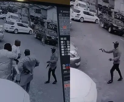 You are currently viewing Lagos Police Arrest Man Caught On Camera Stealing Gold Necklace From A Man’s Neck In Broad Daylight