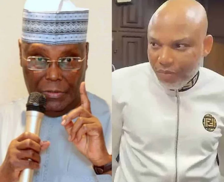 Read more about the article Atiku Urges Tinubu, FG To Release Nnamdi Kanu Immediately