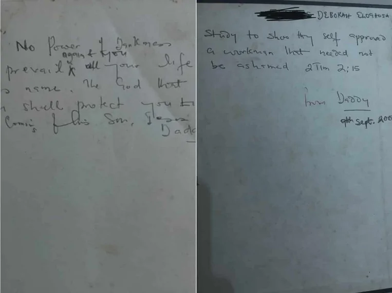 You are currently viewing Lady Shares Emotional Letter She Found In Her Dad’s Bible, Years After His Demise