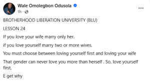 Read more about the article If You Love Yourself, Marry Two Or More Wives – Nigerian Lawyer Advises Men