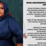 Read more about the article Allwell Ademola: Family Releases Burial Arrangements For Late Actress